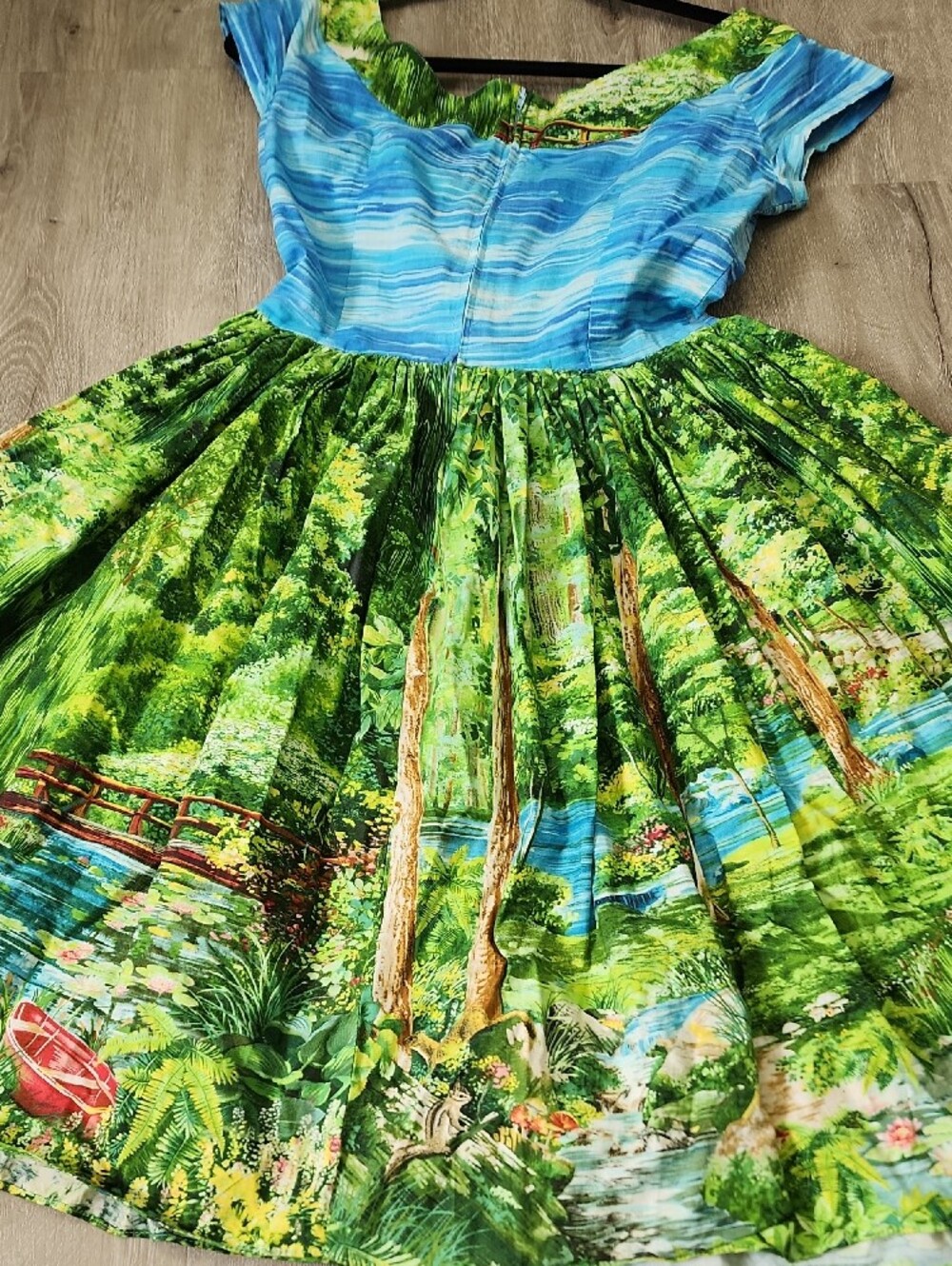 Bernie Dexter Lake Squirrl Mushroom Fit-and-Flare Dress - Picture 4 of 4